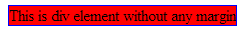 Element with no margin